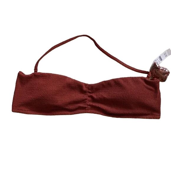NWT J. Crew Textured Convertible Scrunchie Stretch Sweetheart Bikini Top 3X 2891 - Picture 3 of 12
